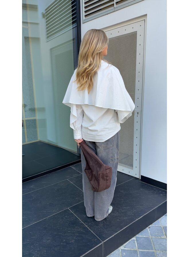 YASLAU CAPE SHIRT STAR WHITE