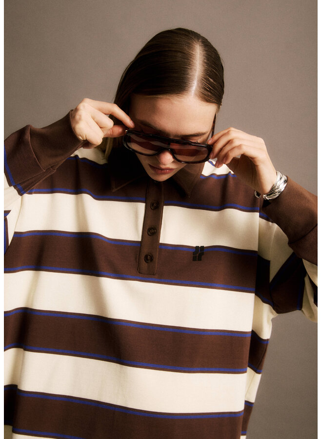 ROBIN STRIPED DRESS CHOCOLAT