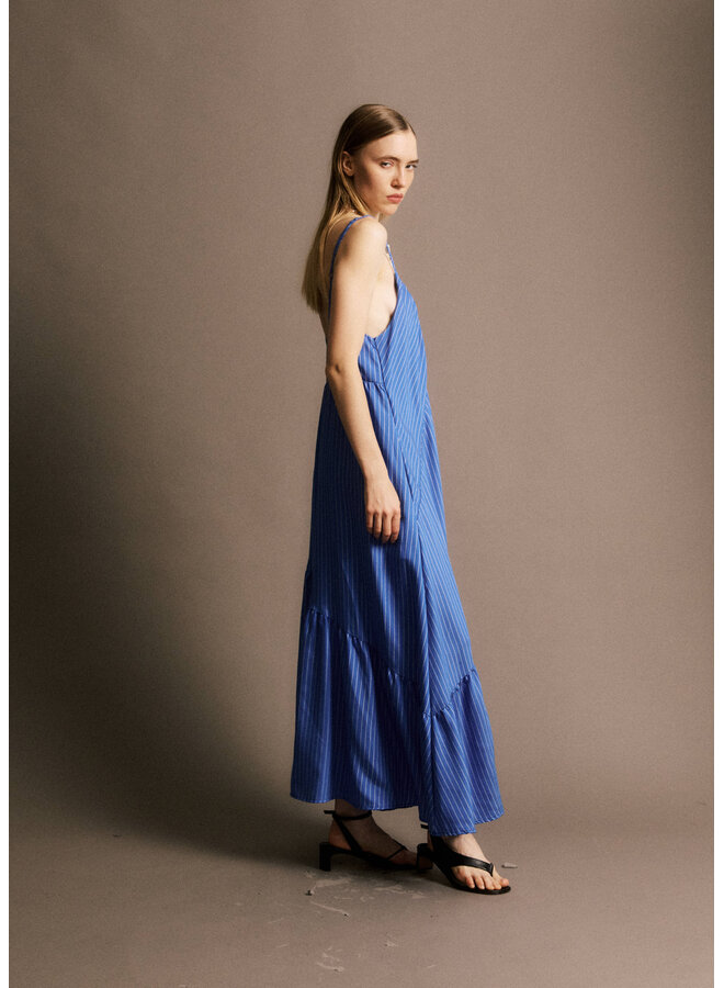 VADIM STRIPED DRESS BLUE