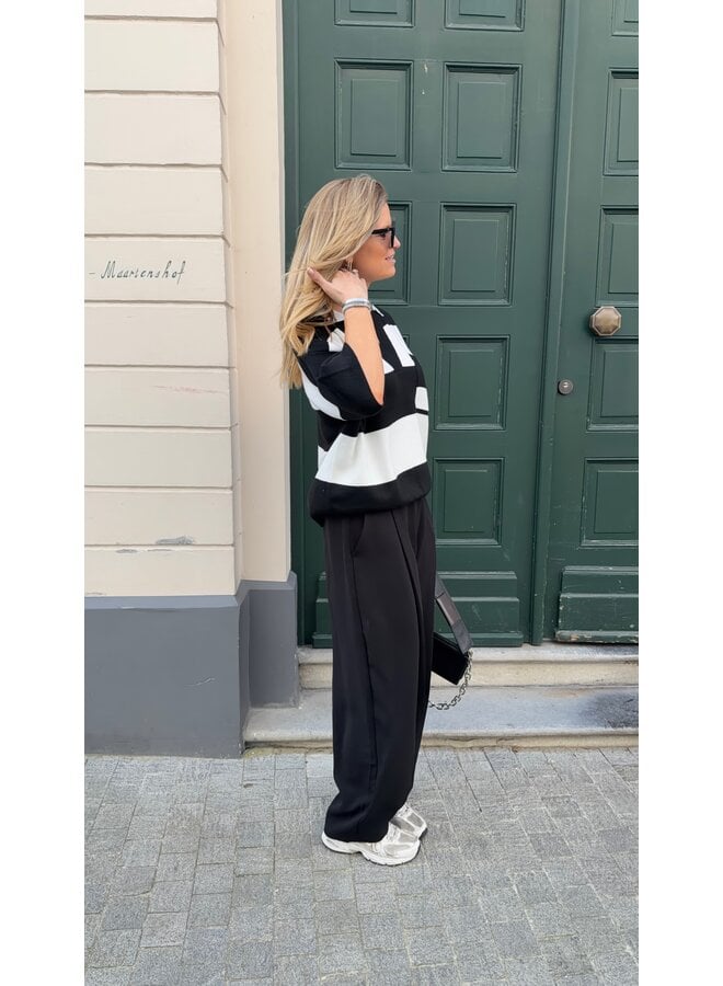 PATRICK STRIPED POLO BLACK