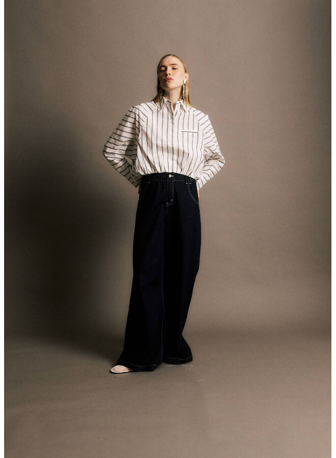 AXEL STRIPED SHIRT WHITE