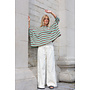 SOREN TOP GREEN/BROWN STRIPE
