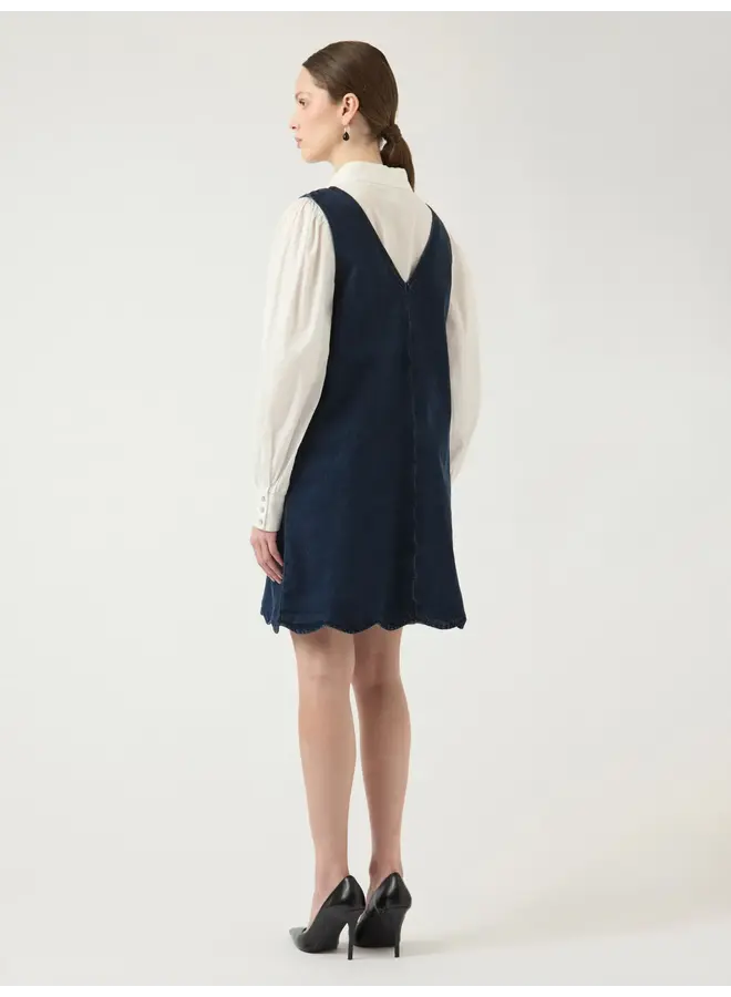 YASSCALLOP DENIM DRESS