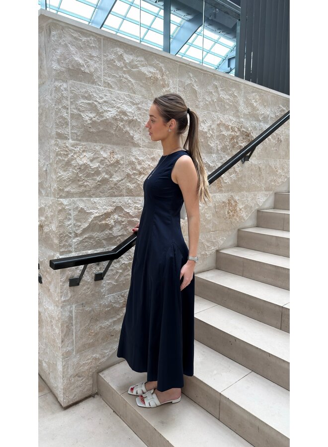 YASVERNA LONG DRESS NAVY BLAZER