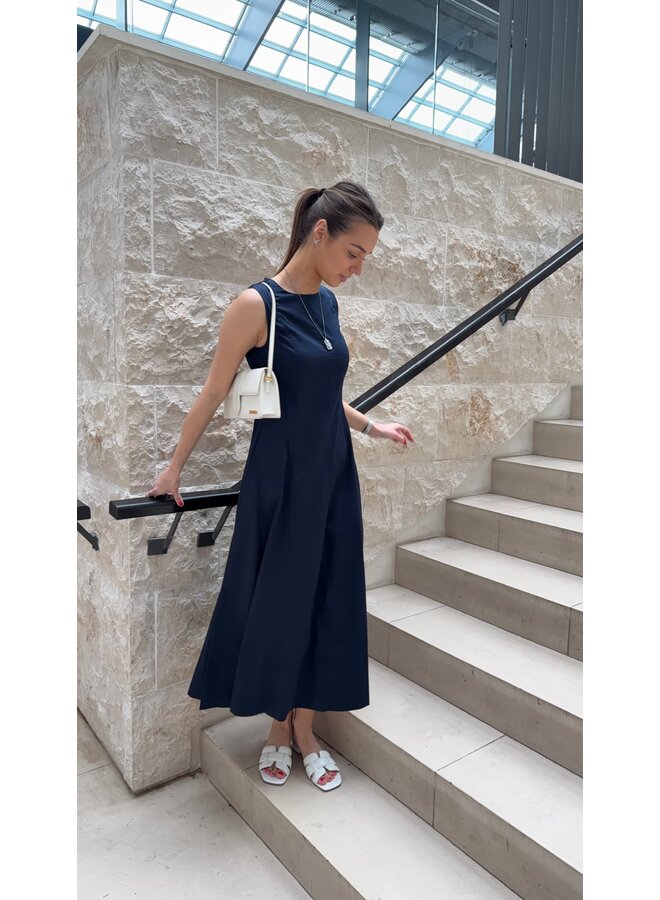 YASVERNA LONG DRESS NAVY BLAZER