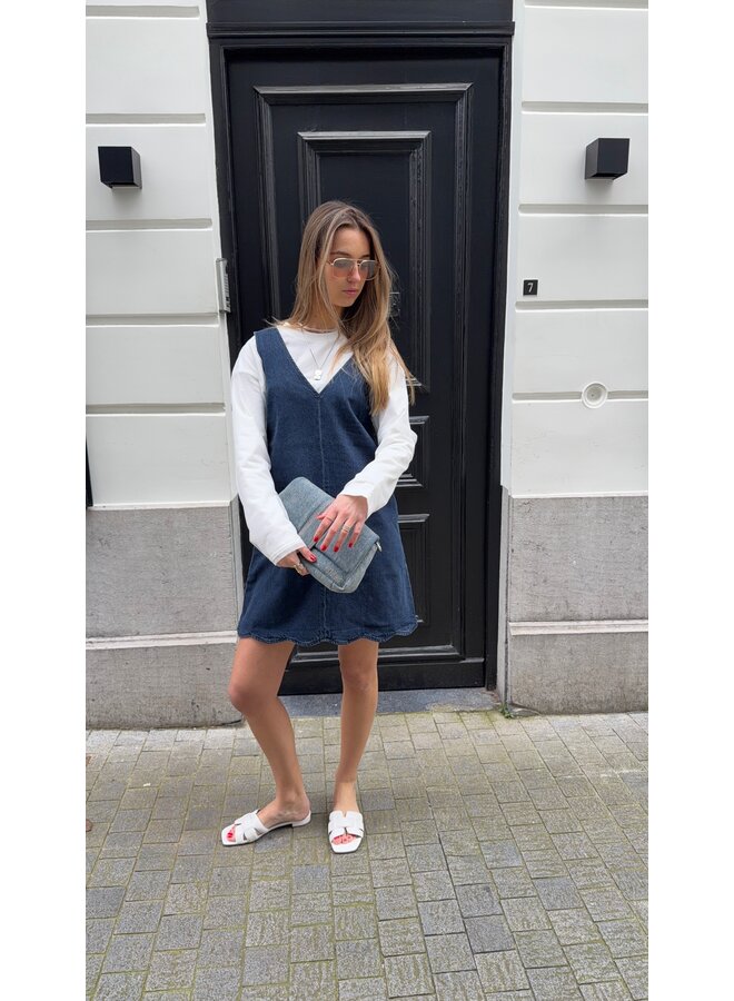 YASSCALLOP DENIM DRESS