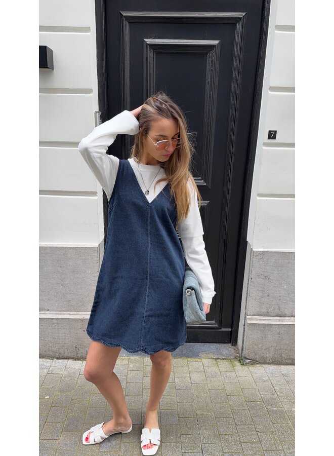 YASSCALLOP DENIM DRESS
