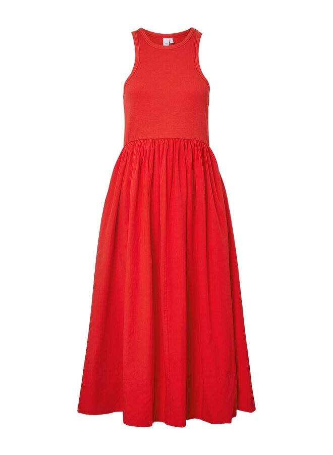 YASMIRI LONG DRESS FIERY RED