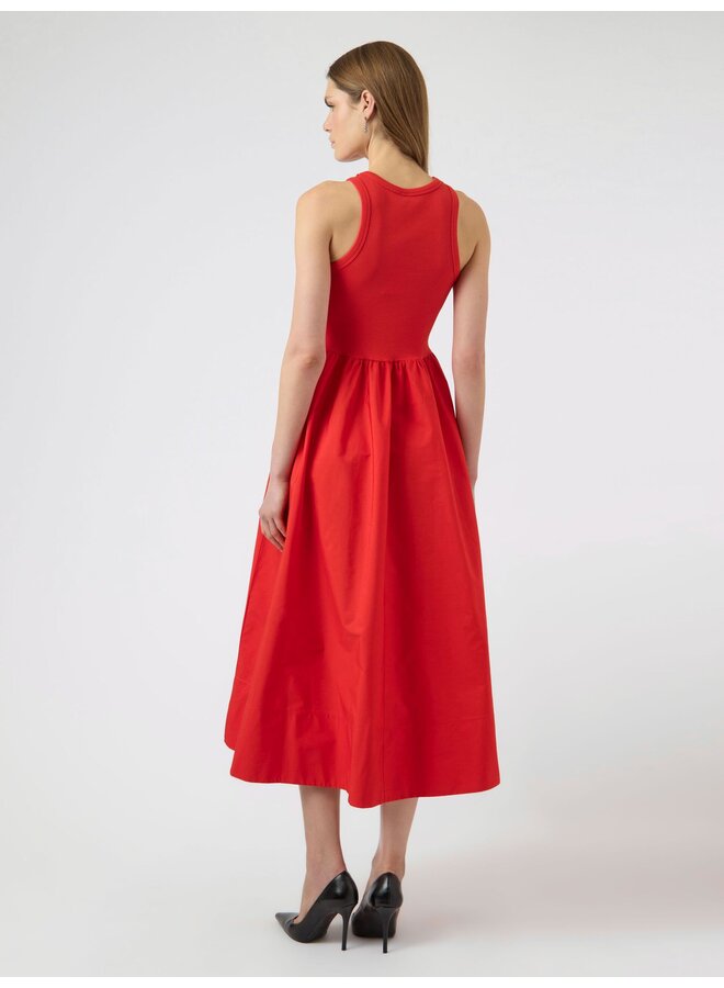 YASMIRI LONG DRESS FIERY RED