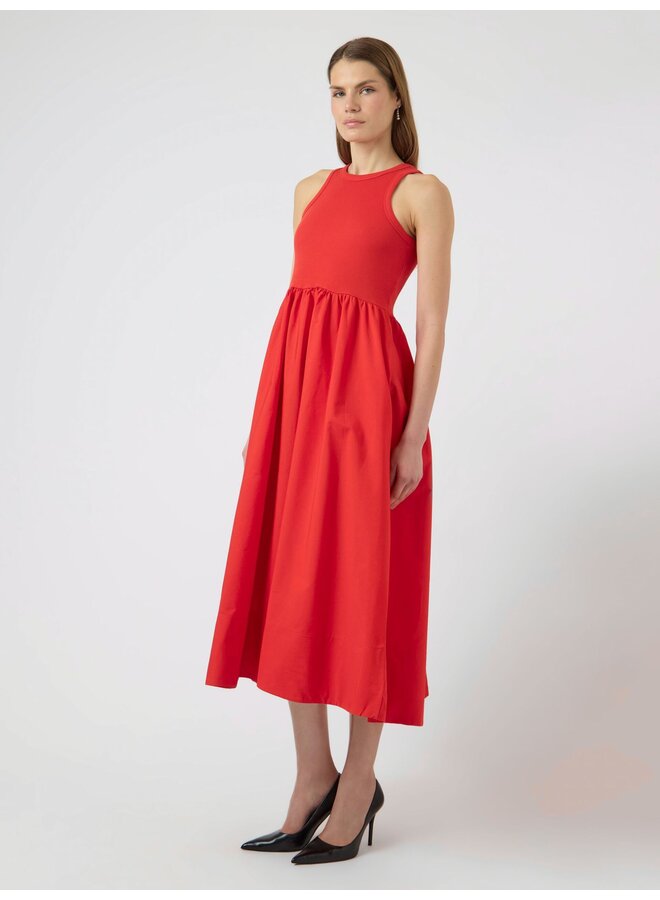 YASMIRI LONG DRESS FIERY RED