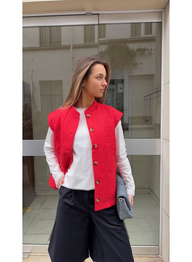 YASCASI PADDED VEST FIERY RED