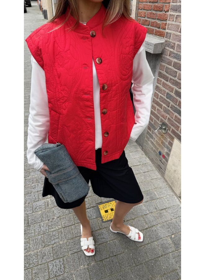 YASCASI PADDED VEST FIERY RED