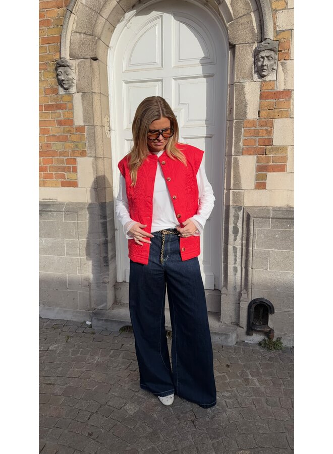 YASCASI PADDED VEST FIERY RED