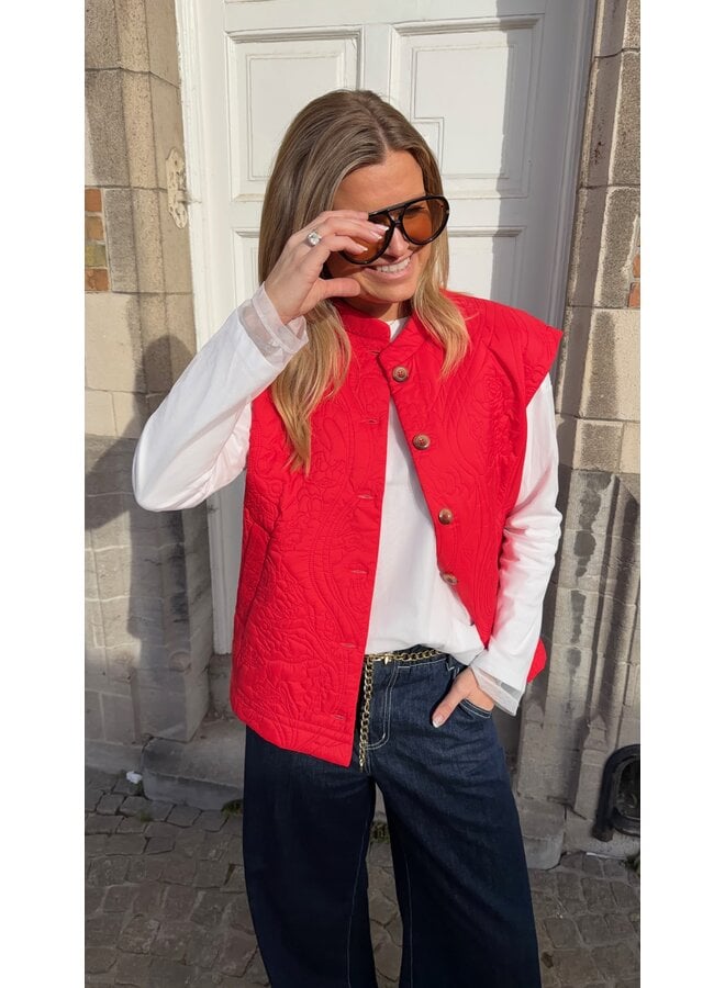 YASCASI PADDED VEST FIERY RED