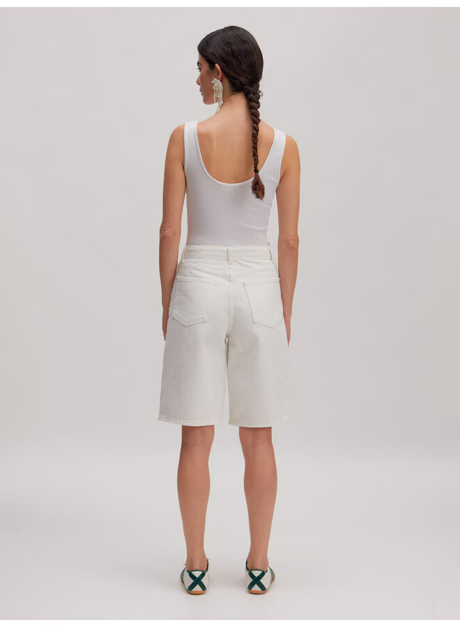 ADDISON DENIM SHORTS WHITE