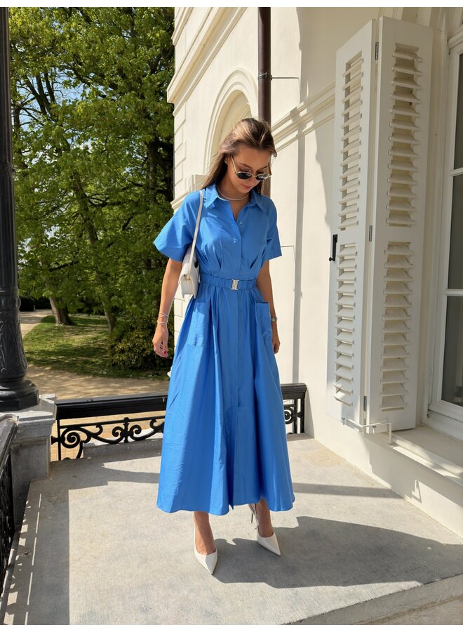 YASSIMANA LONG DRESS MARINA BLUE