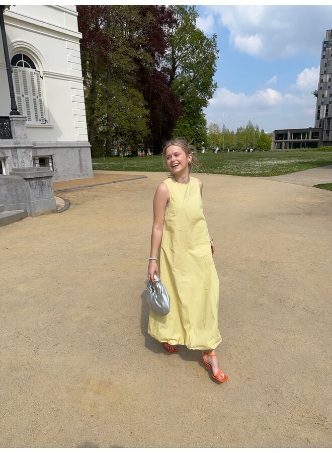 FLORA DRESS DUSTY YELLOW