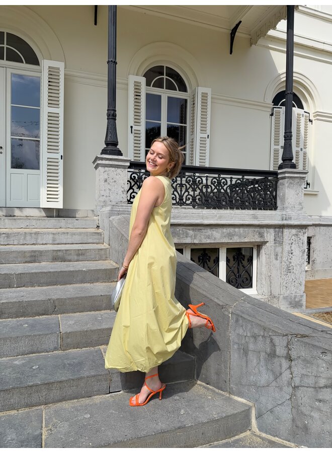 FLORA DRESS DUSTY YELLOW