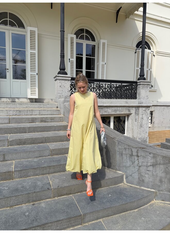 FLORA DRESS DUSTY YELLOW