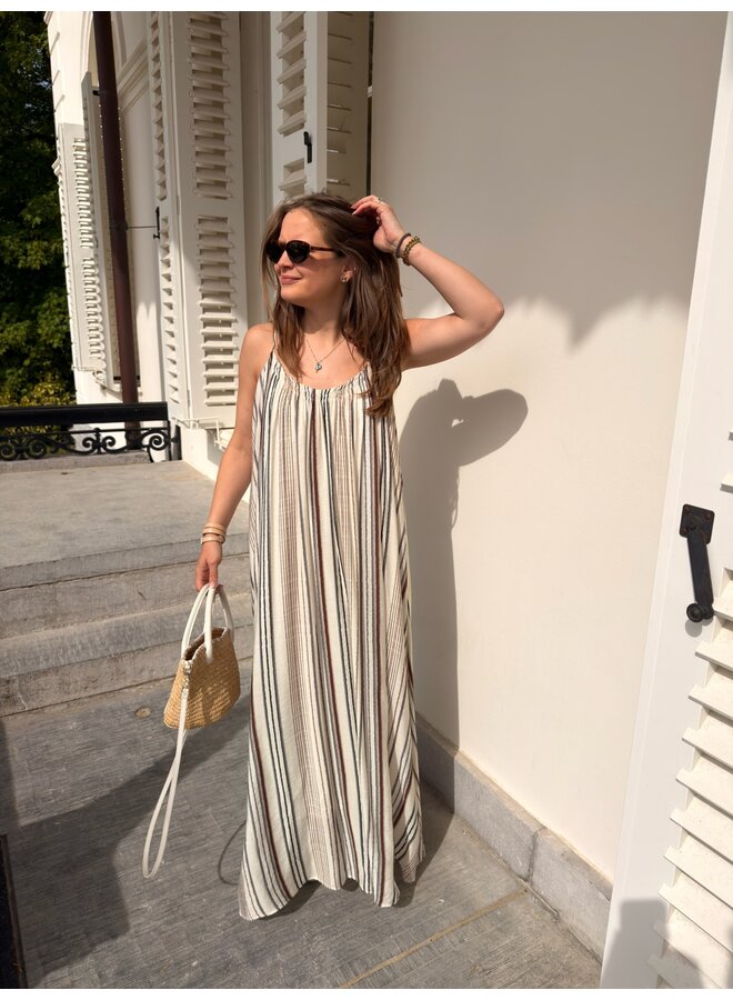 STRIPED MAXI DRESS