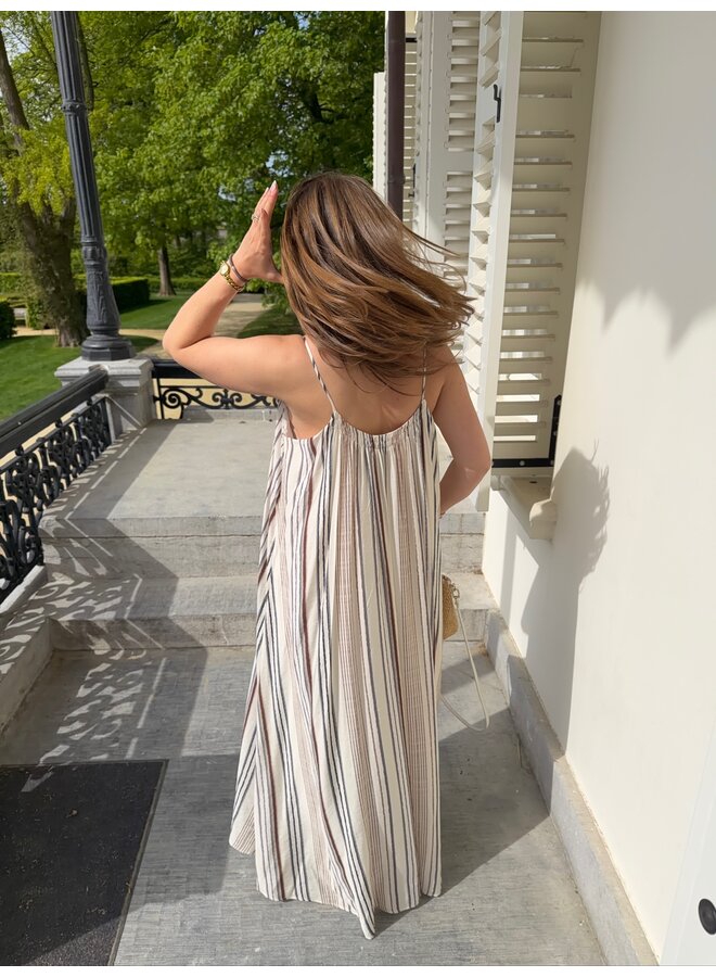STRIPED MAXI DRESS