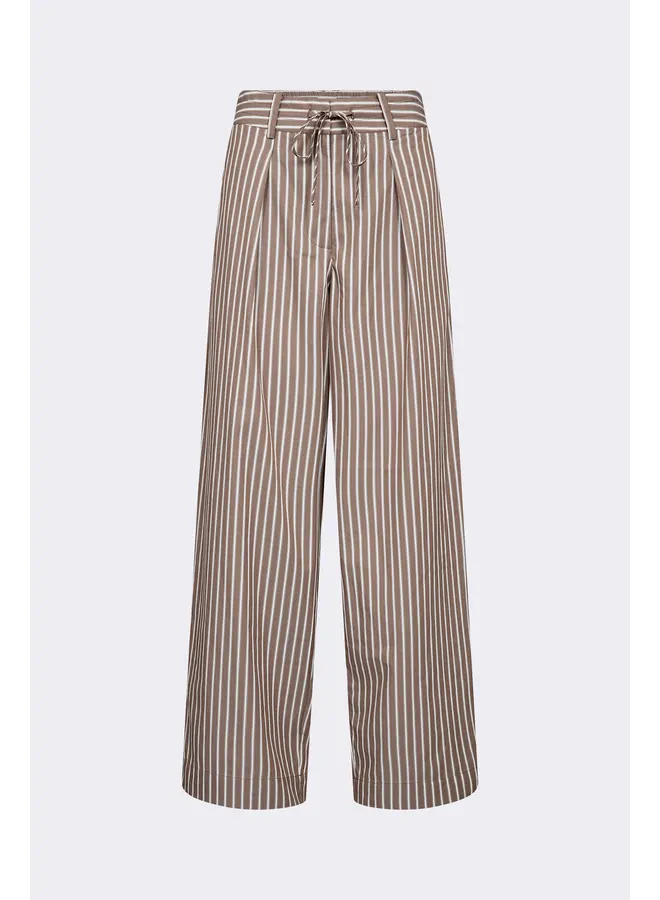 RUCILLE TROUSERS STRIPED BROWN