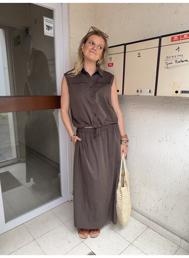 LEA SKIRT BROWN