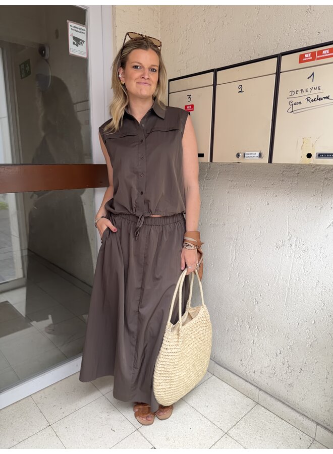 LEA SKIRT BROWN