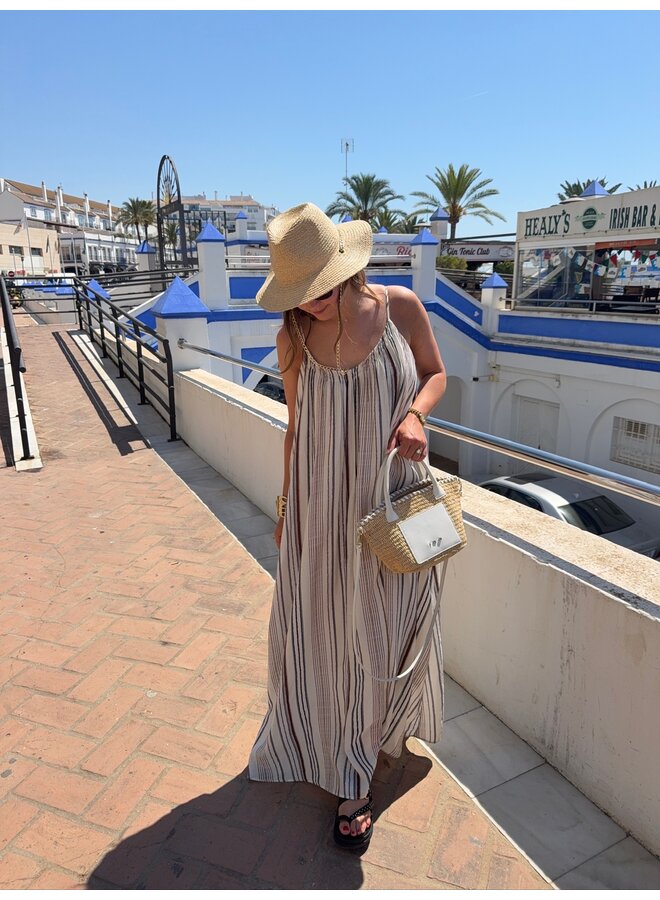STRIPED MAXI DRESS
