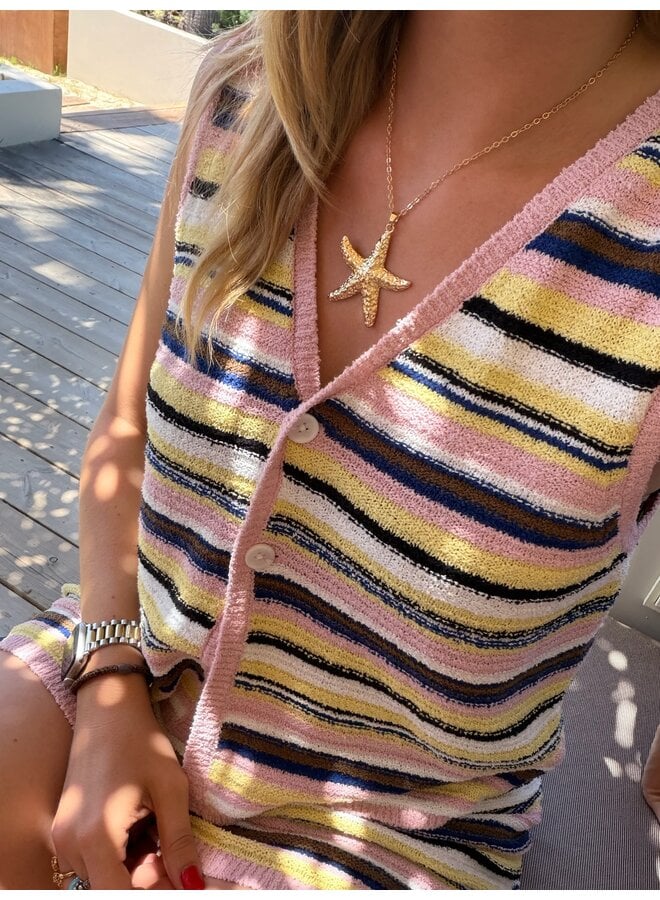 NADJA KNIT VEST STRIPED