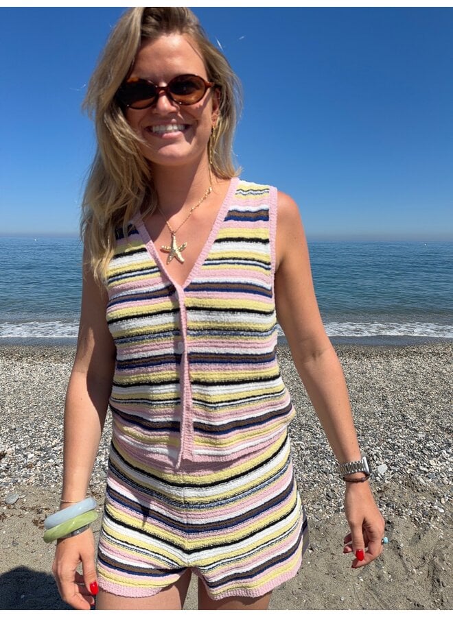 NADJA KNIT VEST STRIPED