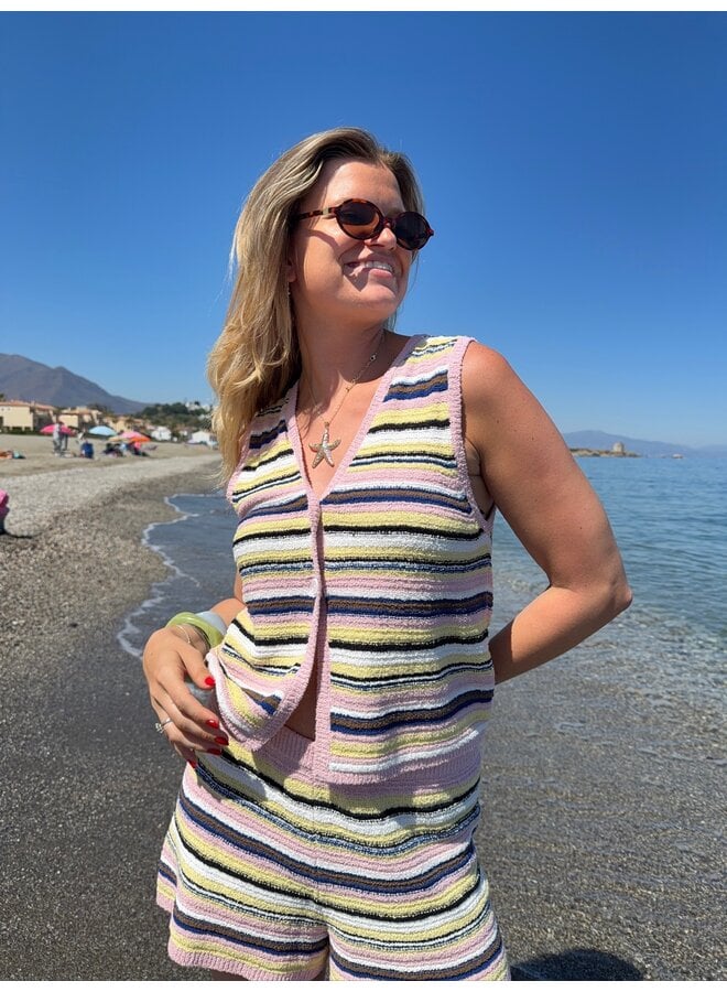 NADJA KNIT VEST STRIPED