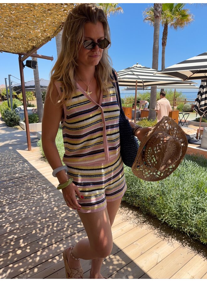 ODILIE KNIT SHORTS STRIPED