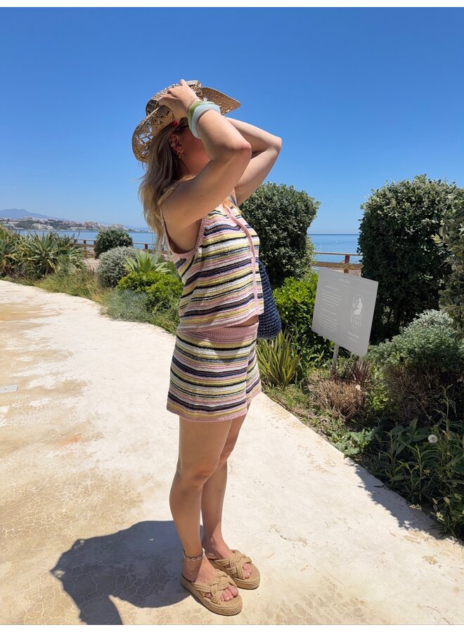 ODILIE KNIT SHORTS STRIPED