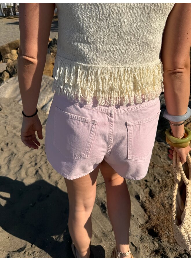 BROOKE DENIM SHORTS PINK MIST