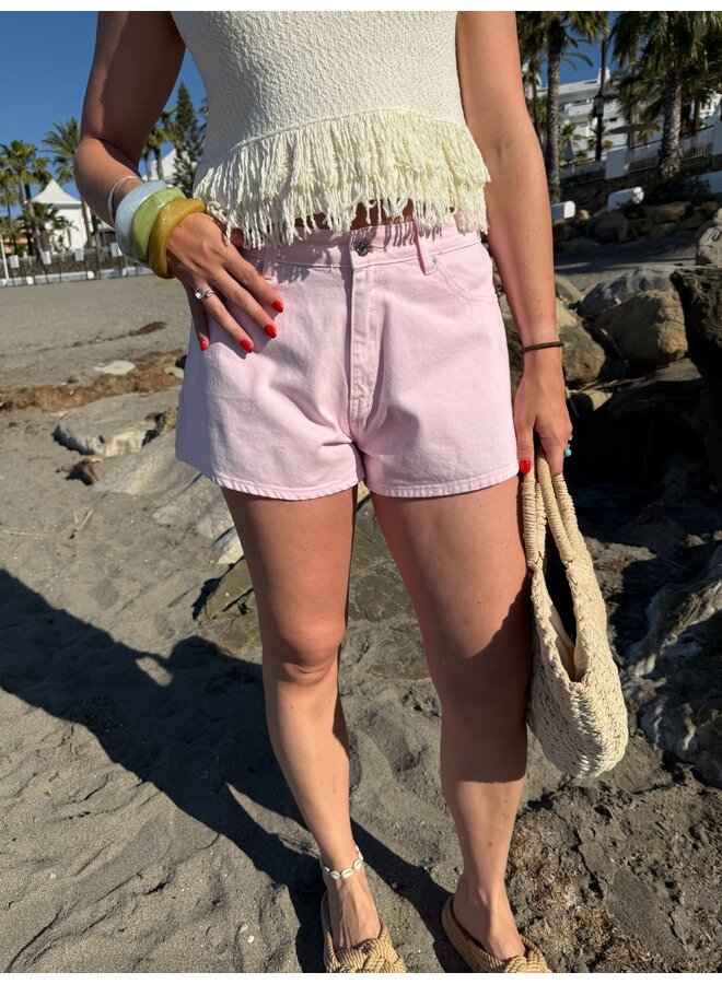 BROOKE DENIM SHORTS PINK MIST