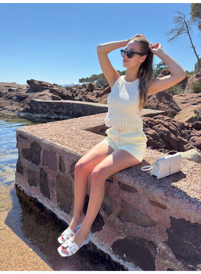 VINCENZA SHORTS DOUBLE CREAM