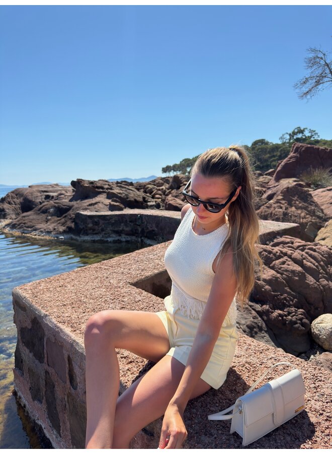 VINCENZA SHORTS DOUBLE CREAM