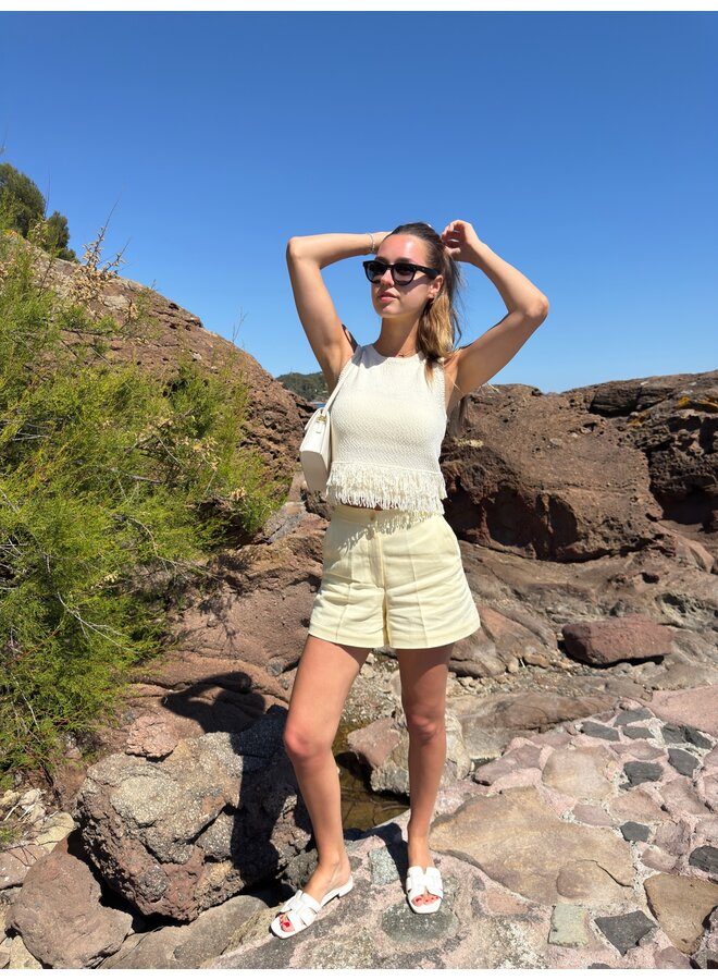 VINCENZA SHORTS DOUBLE CREAM