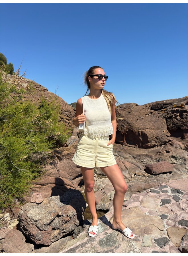 VINCENZA SHORTS DOUBLE CREAM