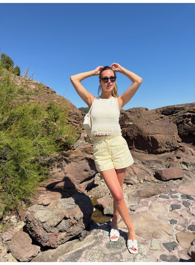 VINCENZA SHORTS DOUBLE CREAM