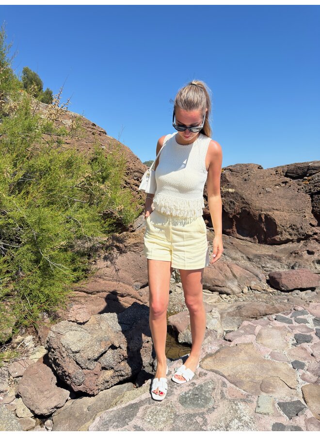 VINCENZA SHORTS DOUBLE CREAM