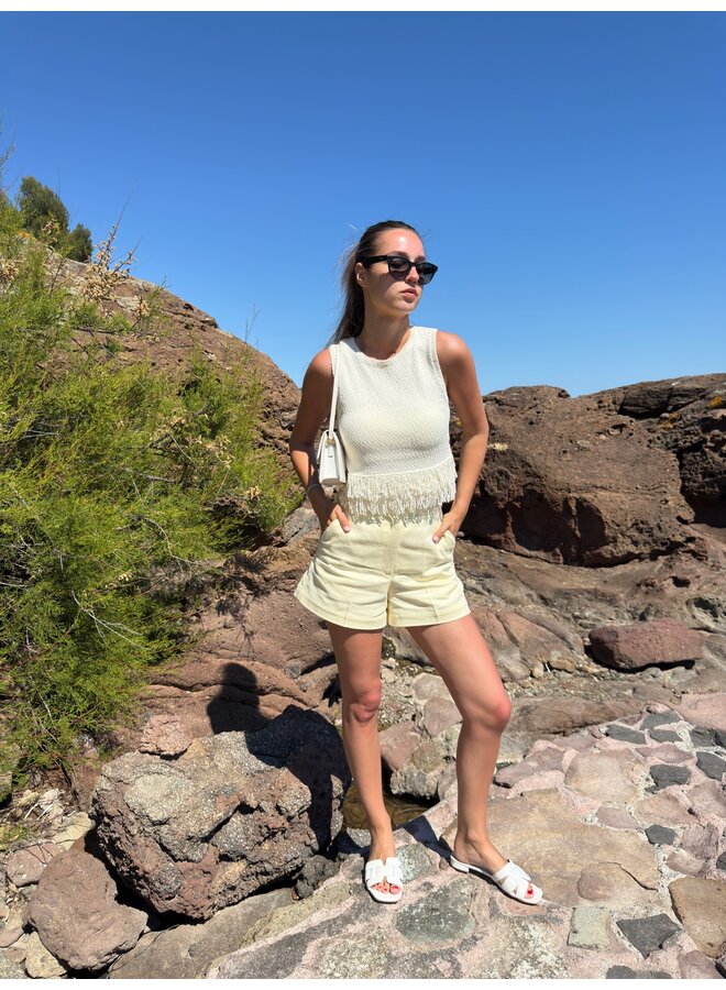VINCENZA SHORTS DOUBLE CREAM