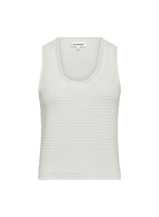 LUE KNIT TOP OFF WHITE