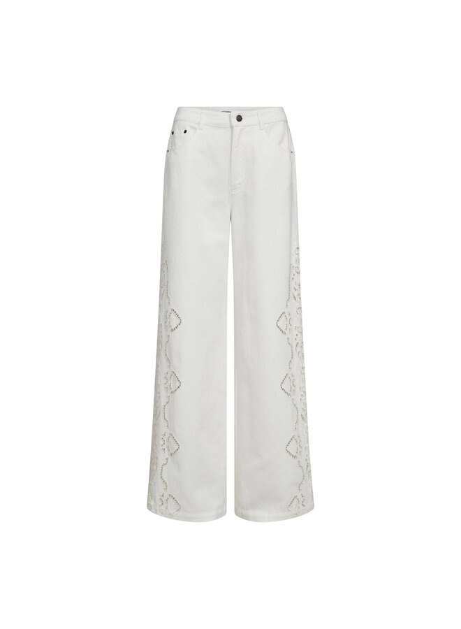 COLETTE EMBROIDERY PANT OFF WHITE