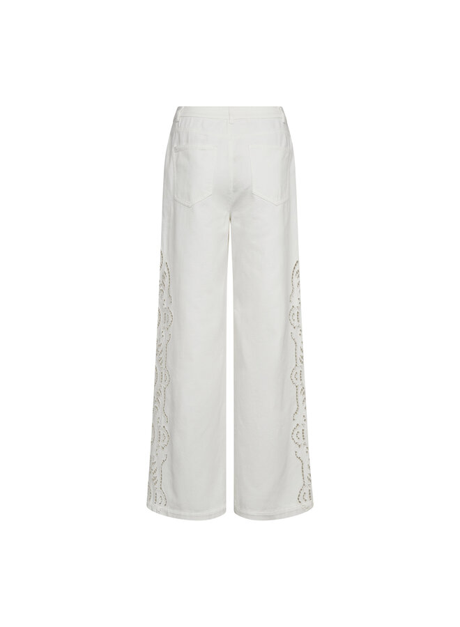 COLETTE EMBROIDERY PANT OFF WHITE