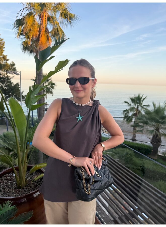 ALLEGRA TOP BROWN