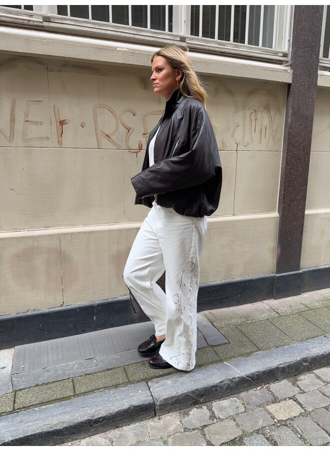 COLETTE EMBROIDERY PANT OFF WHITE
