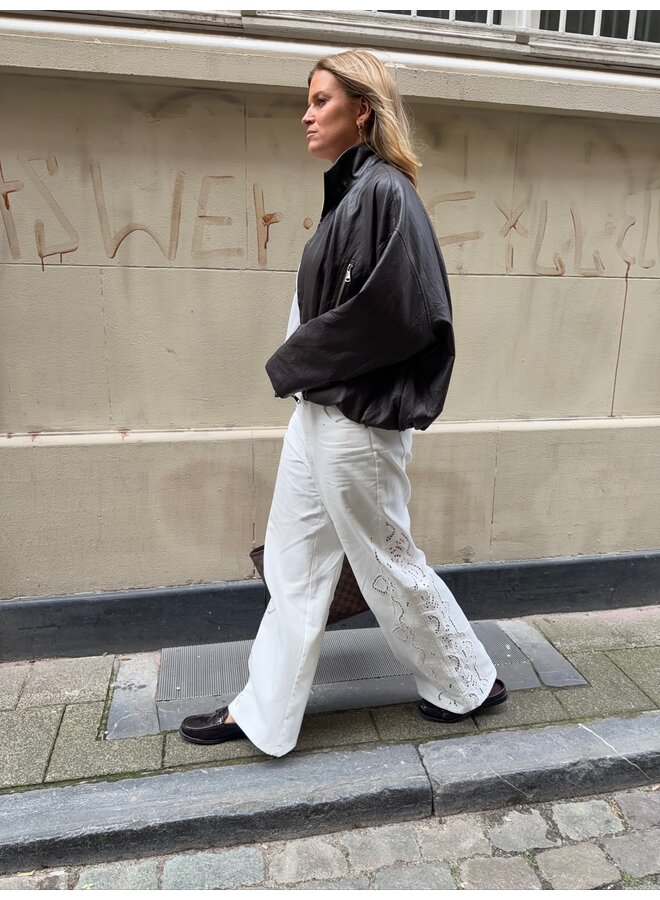 COLETTE EMBROIDERY PANT OFF WHITE
