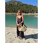 SUNRISE BLOCK STRAP DRESS BROWN